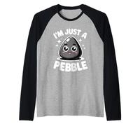 Funny Cute Saying I Am Just A Pebble Kawaii Rock Femmes Hommes Manche Raglan