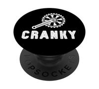 Funny Cycling Bicycle Cranky Bike Cyclist Mountain Biker MTB PopSockets PopGrip Adhésif