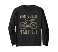 Funny Cycling Bicycle Rider Road Bike Racer Cyclist Joke Manche Longue