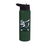 Funny Dab Timber Wolf Loup dabbing dansant Stainless Steel Insulated Water Bottle