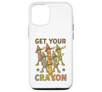 Funny Dabbing Crayons First Day of School Get Your Crayon Coque pour iPhone 12/12 Pro