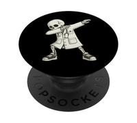 Funny Dabbing Doctor Skeleton Halloween Hospital Crew PopSockets PopGrip Adhésif