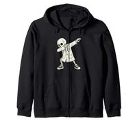 Funny Dabbing Doctor Skeleton Halloween Hospital Crew Sweat à Capuche