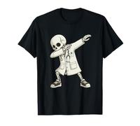 Funny Dabbing Doctor Skeleton Halloween Hospital Crew T-Shirt