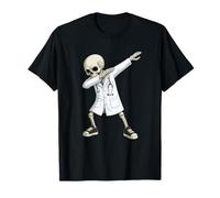 Funny Dabbing Doctor Skeleton Halloween Hospital Crew T-Shirt