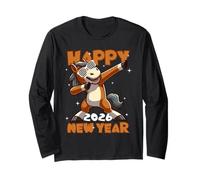 Funny Dabbing Horse Happy Lunar New Year 2026 Year of Horse Manche Longue