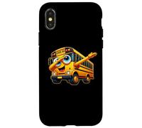 Funny Dabbing Yellow School Bus Graphic Gifts Kids Boys Coque pour iPhone X/XS