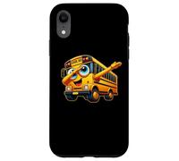 Funny Dabbing Yellow School Bus Graphic Gifts Kids Boys Coque pour iPhone XR