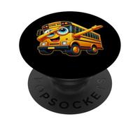 Funny Dabbing Yellow School Bus Graphic Gifts Kids Boys PopSockets PopGrip Adhésif