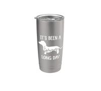 Funny Dachshund Its Been a Long Day Dachshund Mom Doxie Mama Gobelet isotherme en acier inoxydable double paroi