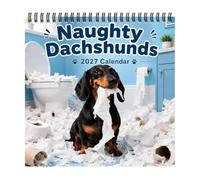 Funny Dachshund Wall Calendar 2027, 12 Month 2027 Dog Calendar | Dachshund Theme Calendar 2027 for Home Apartment Workplace