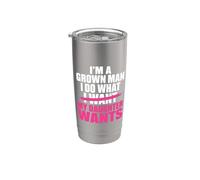 Funny Dad Father I’m A Grown Man I Do What My Daughter Wants Gobelet isotherme en acier inoxydable double paroi