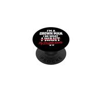 Funny Dad Father I'm A Grown Man I Do What My Daughter Wants PopSockets PopGrip Adhésif