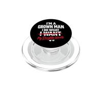 Funny Dad Father I'm A Grown Man I Do What My Daughter Wants PopSockets PopGrip pour MagSafe