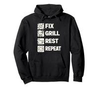 Funny Dad Fix Grill Rest Repeat Gifts Fathers Day Sweat à Capuche