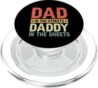 Funny Dad In The Streets Daddy In The Sheets Fête des pères PopSockets PopGrip pour MagSafe