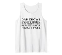 Funny Dad Knows Everything Fête des pères Papa Anniversaire Débardeur