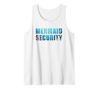 Funny Dad Mermaid Security Underwater Sea Graphic (White) Débardeur