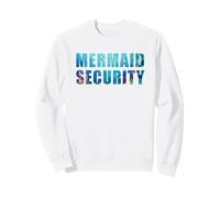 Funny Dad Mermaid Security Underwater Sea Graphic (White) Sweatshirt