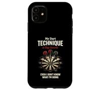 Funny Dart Player My Dart Technique is Top Secret Coque pour iPhone 11