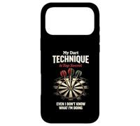 Funny Dart Player My Dart Technique is Top Secret Coque pour iPhone 17 Pro Max