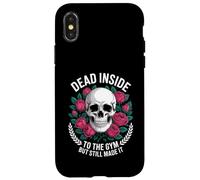 Funny Dead Inside to The Gym Saying Workout Humour Femmes Hommes Coque pour iPhone X/XS