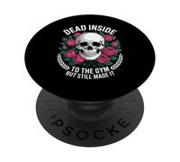 Funny Dead Inside to The Gym Saying Workout Humour Femmes Hommes PopSockets PopGrip Adhésif