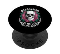 Funny Dead Inside to The Gym Saying Workout Humour Femmes Hommes PopSockets PopGrip Adhésif