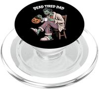 Funny Dead Tired Dad Halloween Père Zombie Café PopSockets PopGrip pour MagSafe