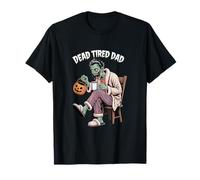 Funny Dead Tired Dad Halloween Père Zombie Café T-Shirt