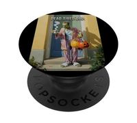 Funny Dead Tired Dad Halloween Zombie Père PopSockets PopGrip Adhésif