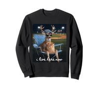 Funny Deer Baseball Mom, j'habite Ici Maintenant Sweatshirt