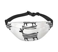 Funny deer Grand sac banane tendance pour voyage, décontracté, convient pour le sport, la course à pied, le cyclisme, les voyages, la pêche