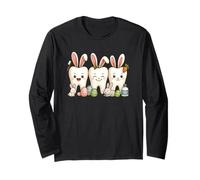 Funny Dental Squad Easter Spring Bunny Tooth Dental Crew Manche Longue