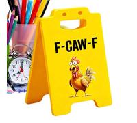 Funny Desk Sign | Rooster Pattern Acrylic Signs | Tabletop Decor Novelty Roosterr Art Piece for Hotel Apartment Meeting Tables Workstations Counter Bar Farmhouse Shelf Den Bedroom