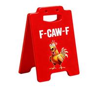 Funny Desk Sign | Rooster Pattern Acrylic Signs | Tabletop Decor Novelty Roosterr Art Piece for Hotel Apartment Meeting Tables Workstations Counter Bar Farmhouse Shelf Den Bedroom