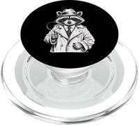 Funny Detective Raccoon PopSockets PopGrip pour MagSafe
