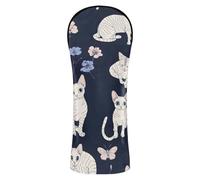 Funny Devon Rex Cats Couvre-tête de golf en cuir synthétique avec étiquettes numérotées pour conducteur, bois de parcours hybride pour hybride Bleu marine