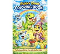 Funny Dino Coloring Book: 50 fun coloring pages on single-sided sheets