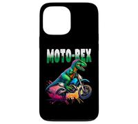 Funny Dinosaur T-Rex Motorbike Dirt Bike Motocross Off Road Coque pour iPhone 13 Pro Max