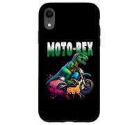 Funny Dinosaur T-Rex Motorbike Dirt Bike Motocross Off Road Coque pour iPhone XR