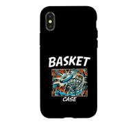 Funny Disc Golf Basket Case Retro Pop Art Coque pour iPhone X/XS