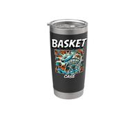 Funny Disc Golf Basket Case Retro Pop Art Gobelet isotherme en acier inoxydable double paroi