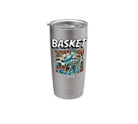 Funny Disc Golf Basket Case Retro Pop Art Gobelet isotherme en acier inoxydable double paroi