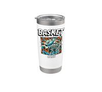Funny Disc Golf Basket Case Retro Pop Art Gobelet isotherme en acier inoxydable double paroi