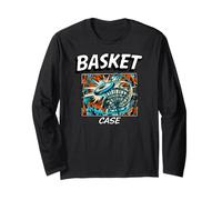 Funny Disc Golf Basket Case Retro Pop Art Manche Longue