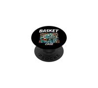 Funny Disc Golf Basket Case Retro Pop Art PopSockets PopGrip Adhésif