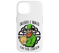 Funny Disc Golf St Patrick Irish I Was on The Green Coque pour iPhone 14