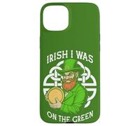 Funny Disc Golf St Patrick Irish I Was on The Green Coque pour iPhone 15 Plus