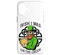 Funny Disc Golf St Patrick Irish I Was on The Green Coque pour iPhone 16 Plus